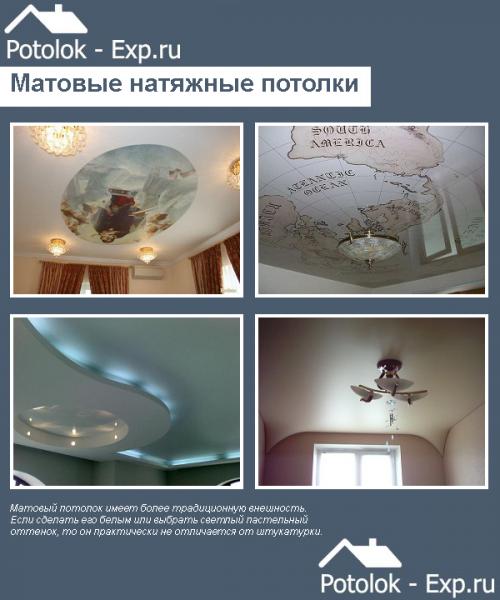 Какие потолки лучше матовые или глянцевые. Как матовый или глянцевый потолок влияет на эстетику помещения?