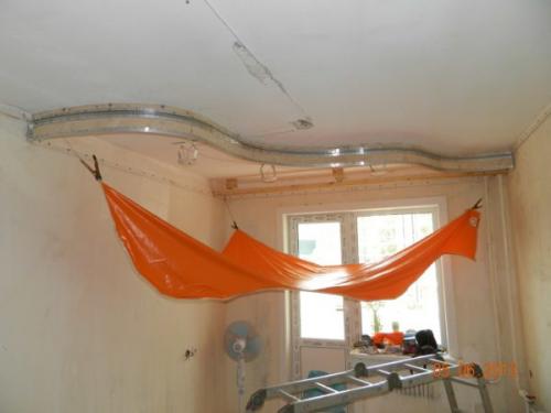 Как крепится натяжной потолок к гипсокартону. Устройство и принцип монтажа натяжных потолков