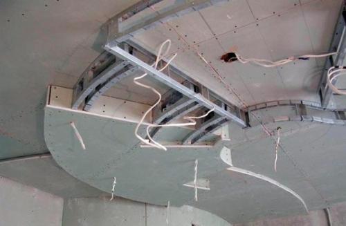 Потолок из гипсокартона каркас размеры. Как смонтировать ячеистый каркас