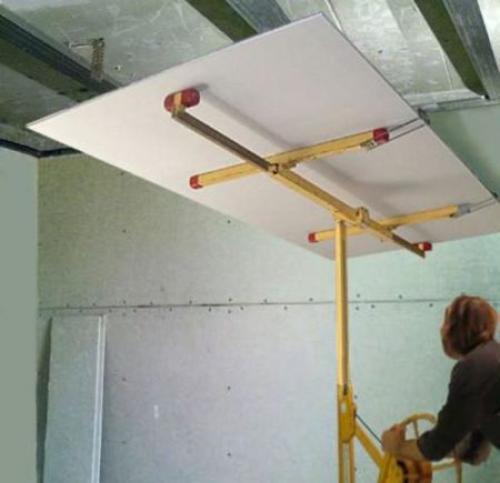 Как одному прикрутить листы гипсокартона на потолок. Технология установки ГКЛ