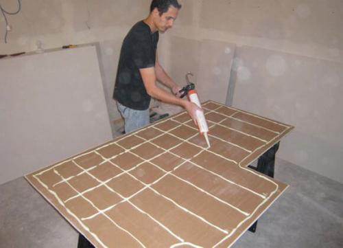 Крепление гипсокартона на потолок без использования каркаса-.. Расчет количества материалов 08