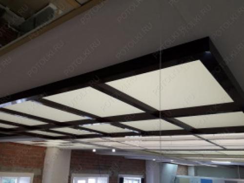 Плиточные подвесные потолки с подсветкой. Виды подвесной конструкции 04 Плиточные подвесные потолки с подсветкой. Виды подвесной конструкции 04