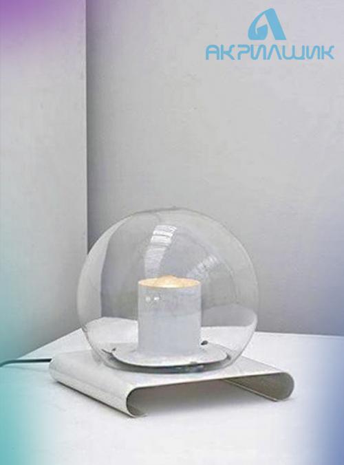 Светодиодный светильник из акрилового стекла и дерева. Светодиодный светильник из дерева и акрила 02