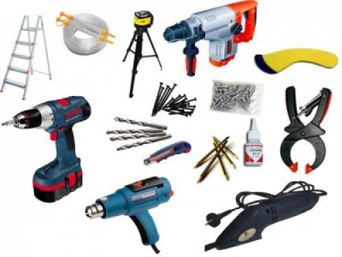 Установка подвесов подвесного потолка. Необходимые инструменты