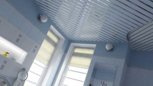 Алюминиевый потолок из реек. Устройство реечного потолка и его виды