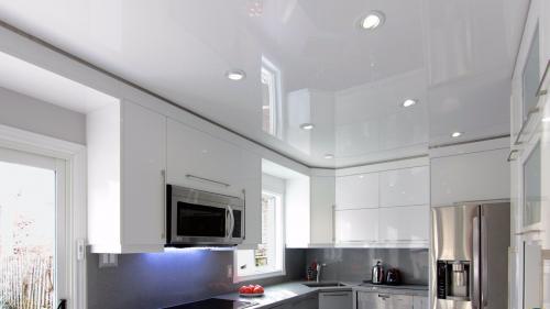 Какой натяжной потолок лучше для кухни. Натяжной потолок на кухне: 105 вариантов дизайна в реальных фото