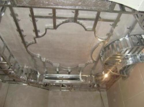 Деревянный каркас под гипсокартон на потолок. Достоинств ГКЛ на деревянном потолке 03