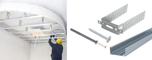 Как крепить гипсокартон к стене и потолку. Как правильно крепить гипсокартон 04