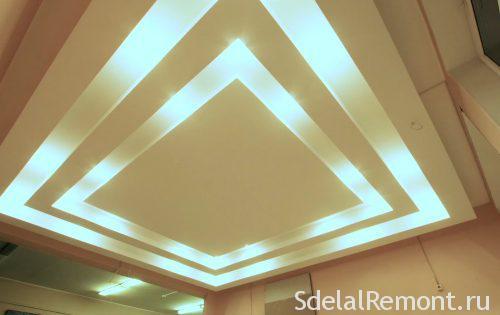 Парящий потолок с подсветкой своими руками. Характеристика парящего потолка