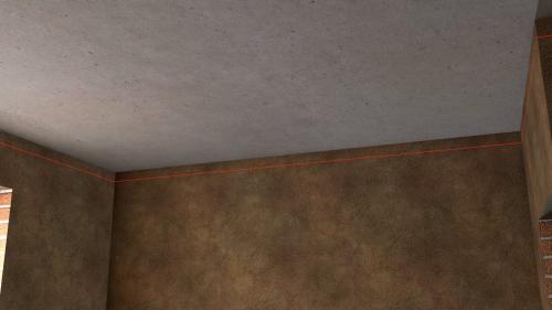 Потолочный профиль из гипсокартона. Эта.  Разметка уровня каркаса и крепеж направляющих профилей 01