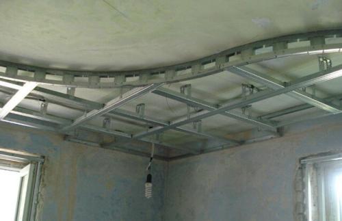 Навесной потолок своими руками. Потолок из гипсокартона 06 Навесной потолок своими руками. Потолок из гипсокартона 06
