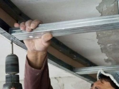 Каркас для потолка из гипсокартона своими руками. Правила разметки под каркас для подвесного потолка из гипсокартона 12