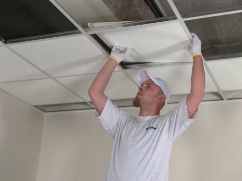 Потолок Армстронг своими руками. Непосредственно монтаж потолка
