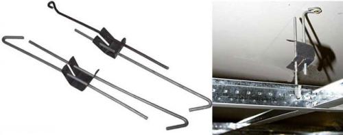 Как крепить подвесы для потолка Армстронг. Специфика использования подвесов 01