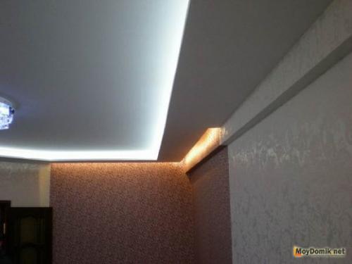 Потолок из гипсокартона двухуровневый. Монтаж профилей подвесов – силовой конструкции для крепления гипсокартона