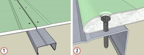 Крепление направляющего профиля к полу. Монтаж на профиль